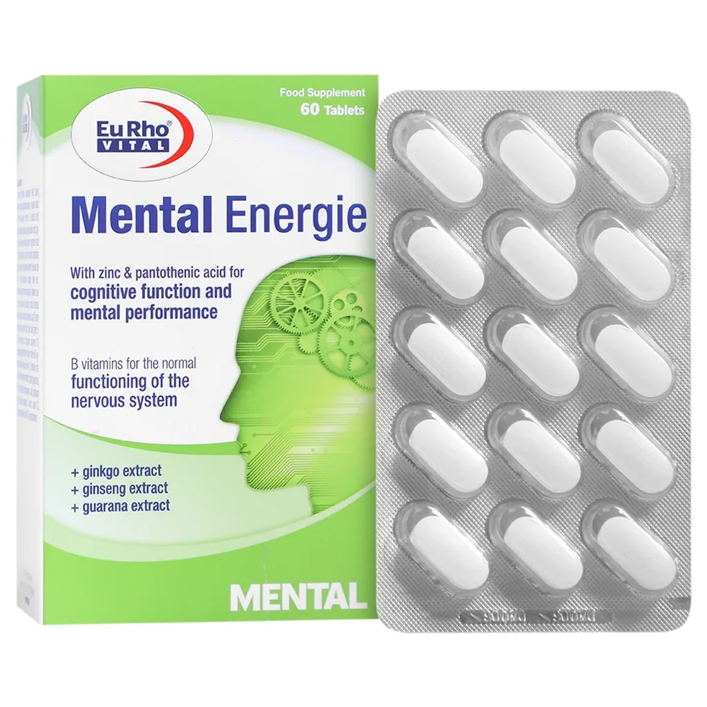 خرید قرص منتال انرژی یوروویتال | تقویت حافظه و تمرکز (حاوی جینسینگ و جینکو)