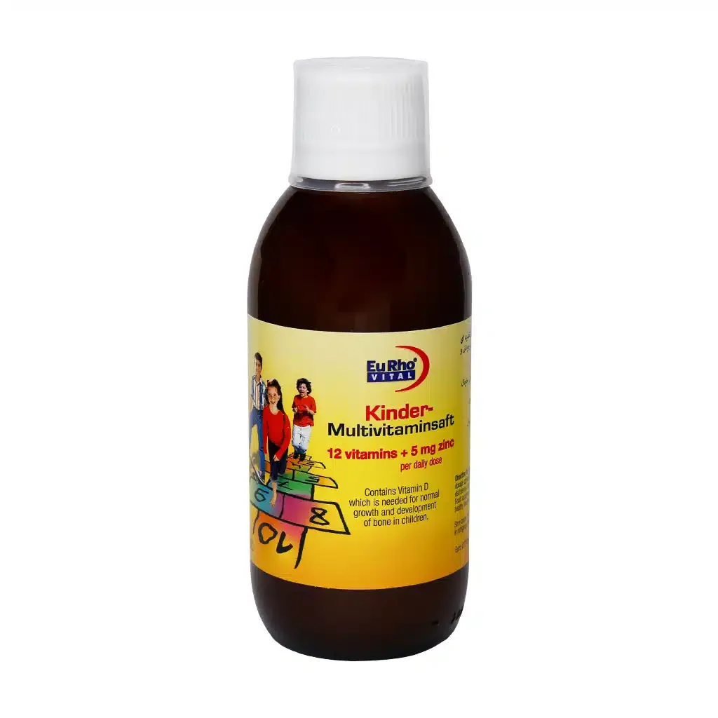 خرید شربت مولتی ویتامین کیندر | افزایش قد و اشتها (طعم پرتقال)