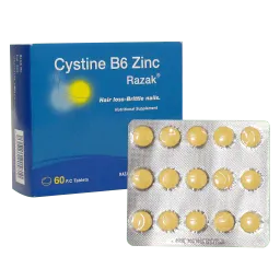 قرص سیستین B6 زینک رازک (۶۰ عدد)