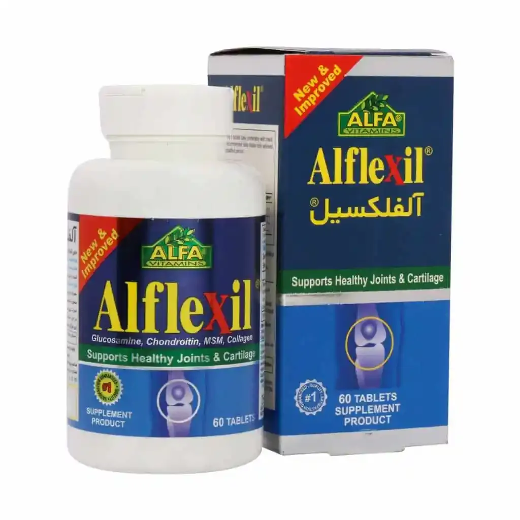 خرید قرص آلفلکسیل آلفا ویتامینز | کلاژن + گلوکزامین (ترمیم مفاصل و تاندون) + قیمت