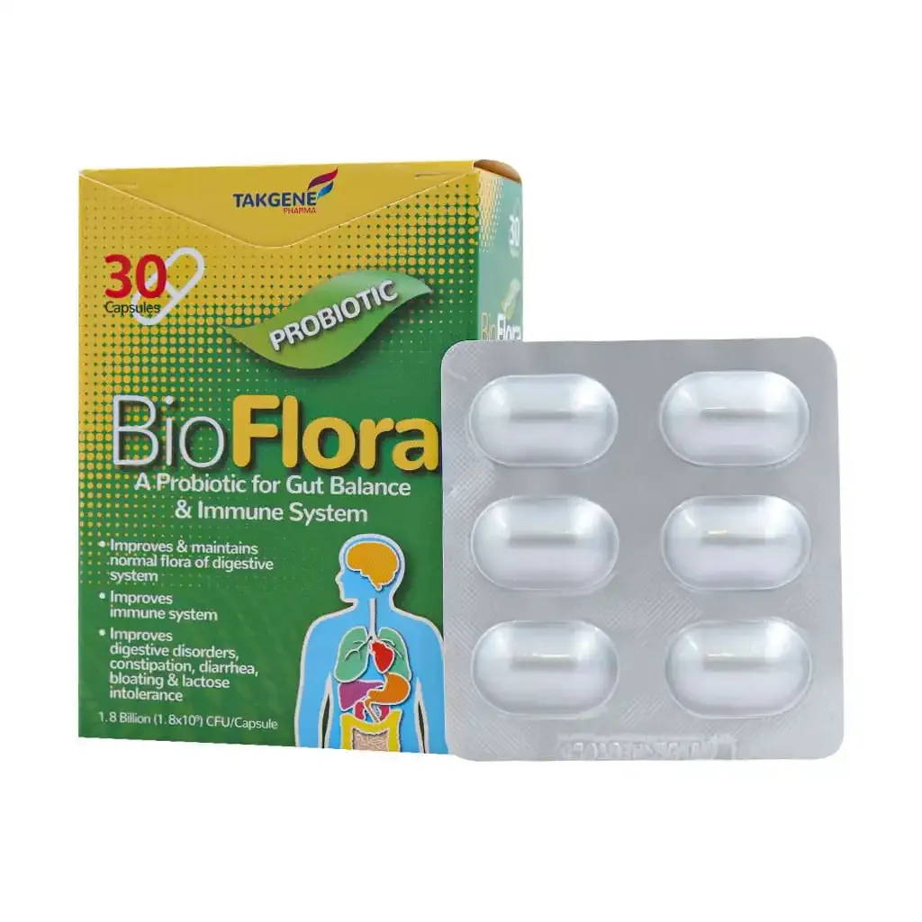 کپسول بایو فلورا تک ژن فارما پروبیوتیک تخصصی روده
