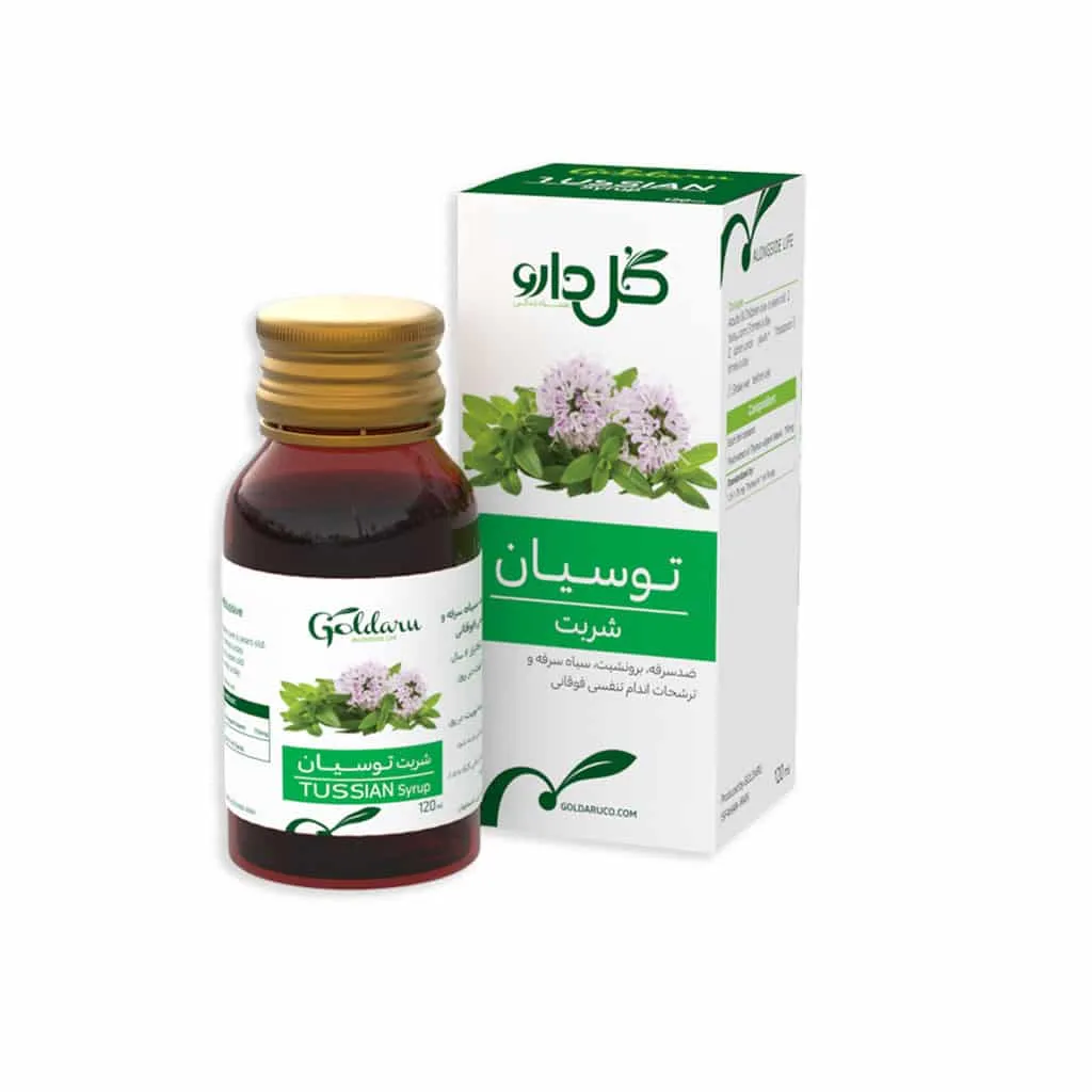 خرید شربت توسیان گل دارو | ضد سرفه قوی، خلط آور و بهبود برونشیت (۱۲۰ میل)